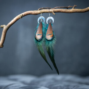 Lunar Magic - Feather earrings
