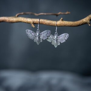 Moth Midnight Earrings - Luna Collection