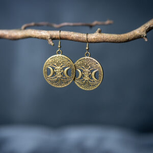 Triple Moon Tree Earrings - Sacred Grove Collection
