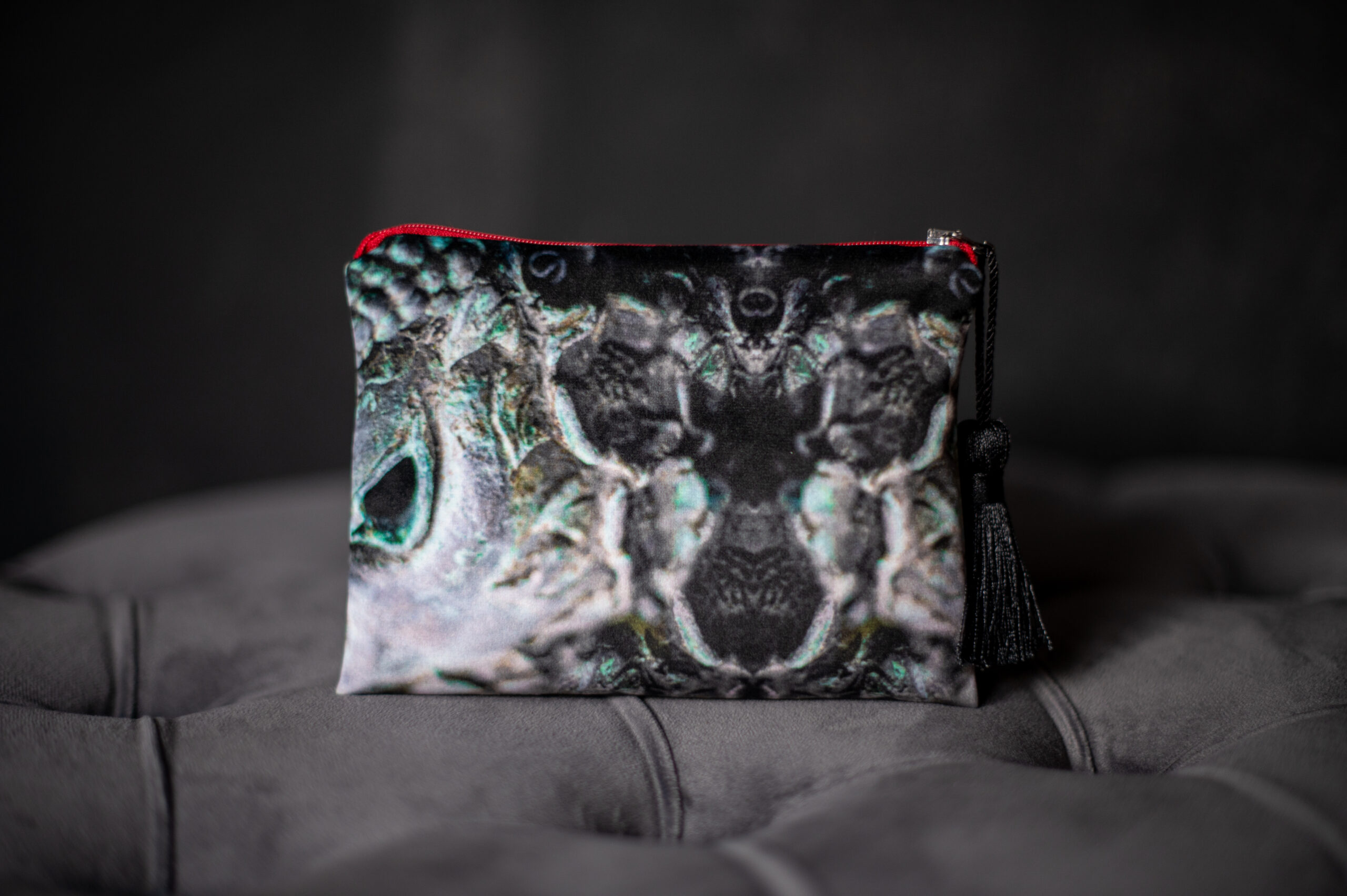 Stone Mask Velvet Clutch - Ancient Garden Collection 2/6 - Image 5