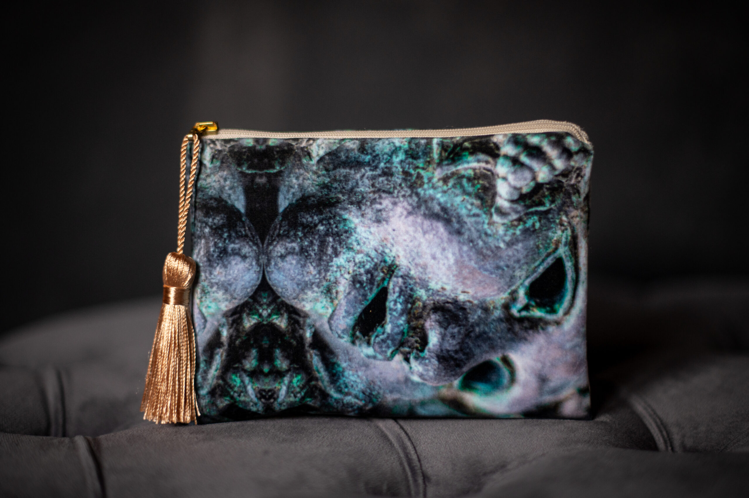 Stone Mask Velvet Clutch - Ancient Garden Collection 6/6 - Image 3