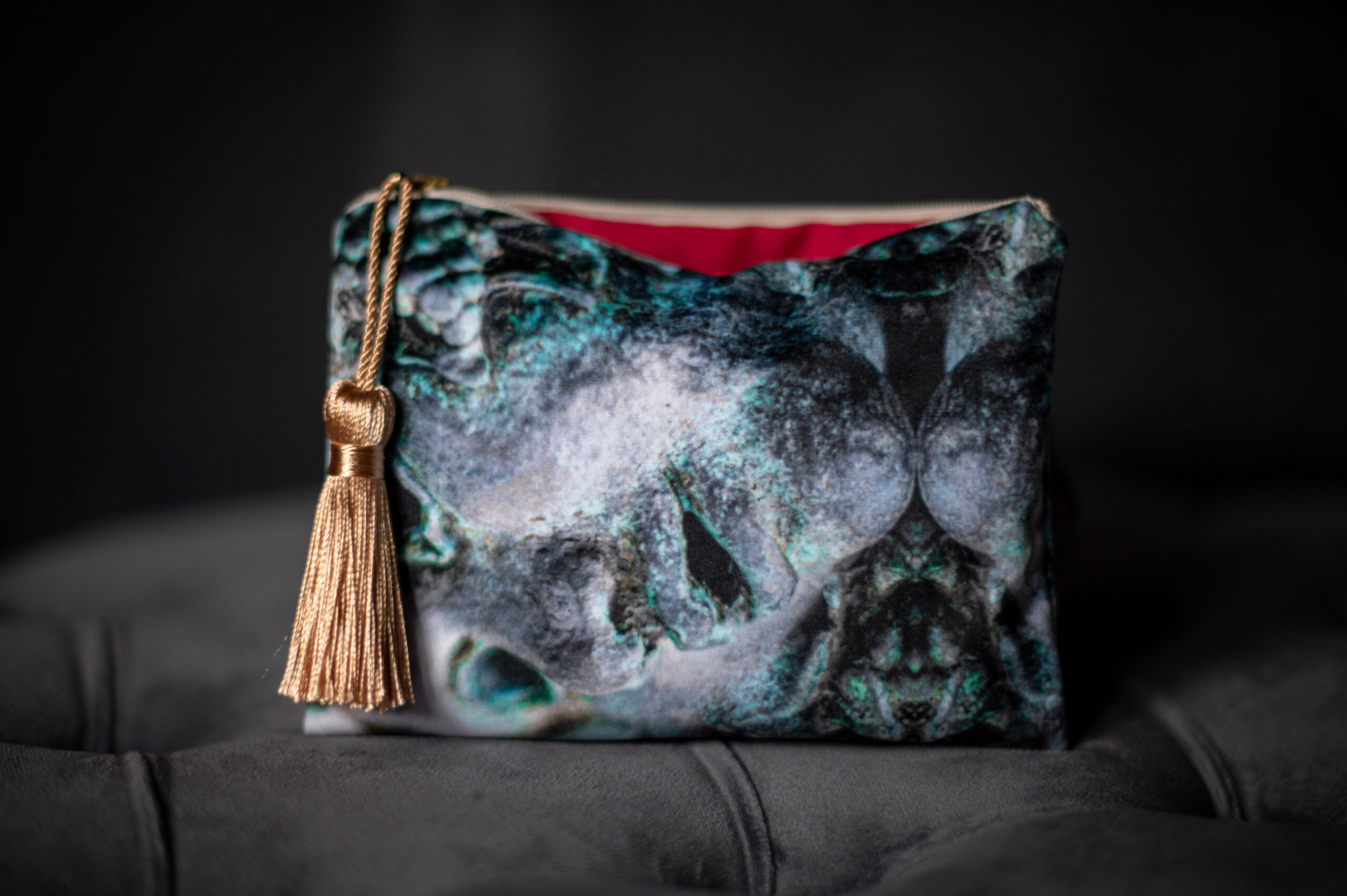 Stone Mask Velvet Clutch - Ancient Garden Collection 6/6 - Image 5