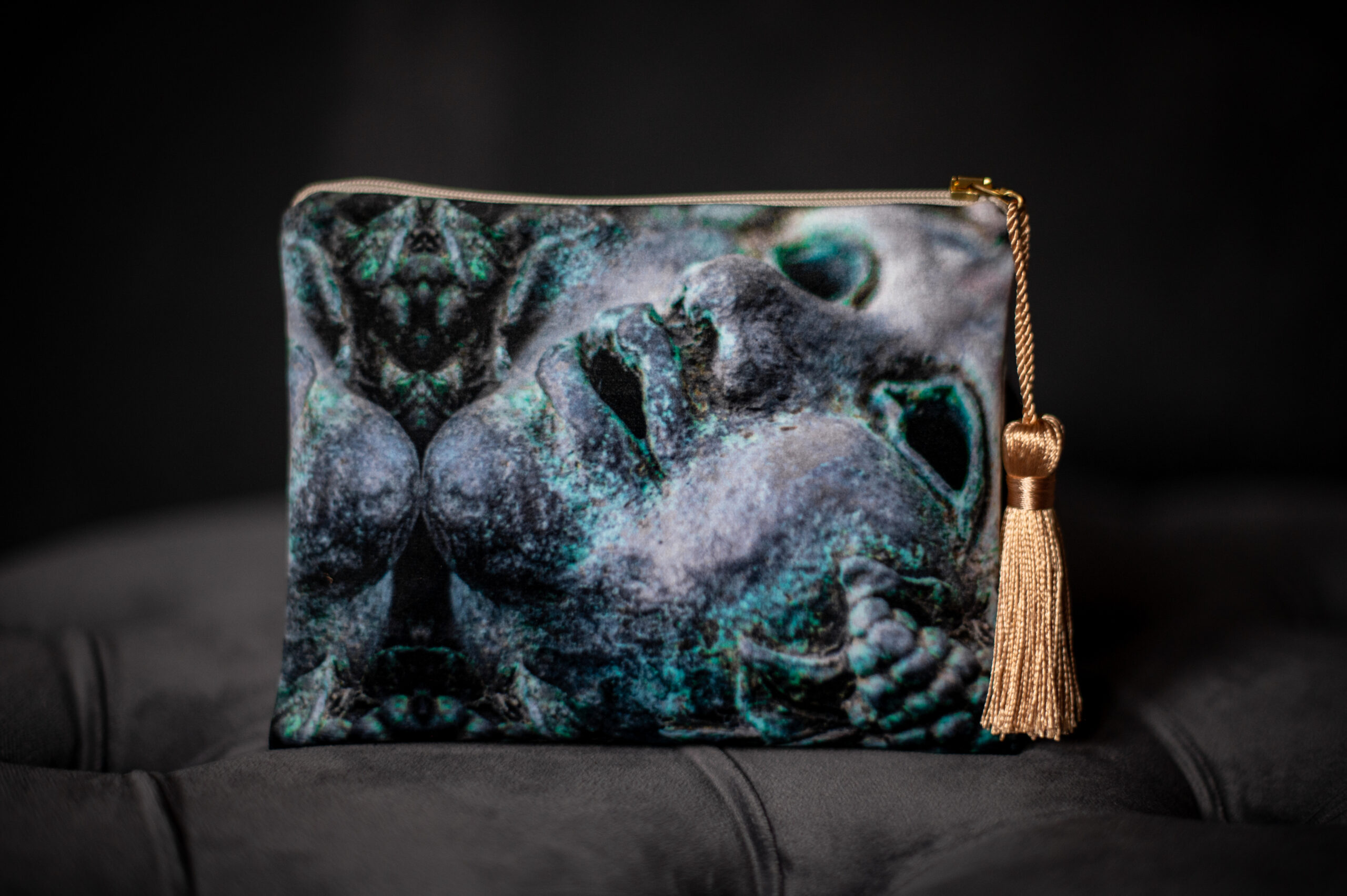 Stone Mask Velvet Clutch - Ancient Garden Collection 5/6 - Image 3