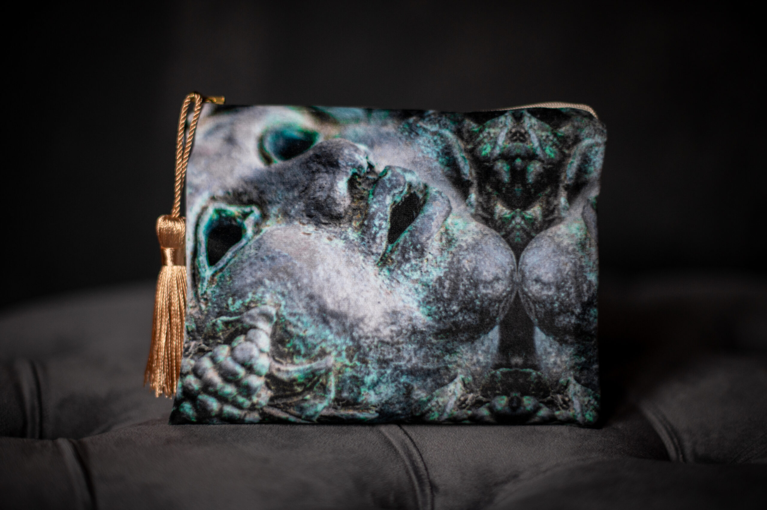 Stone Mask Velvet Clutch - Ancient Garden Collection 5/6 - Image 5