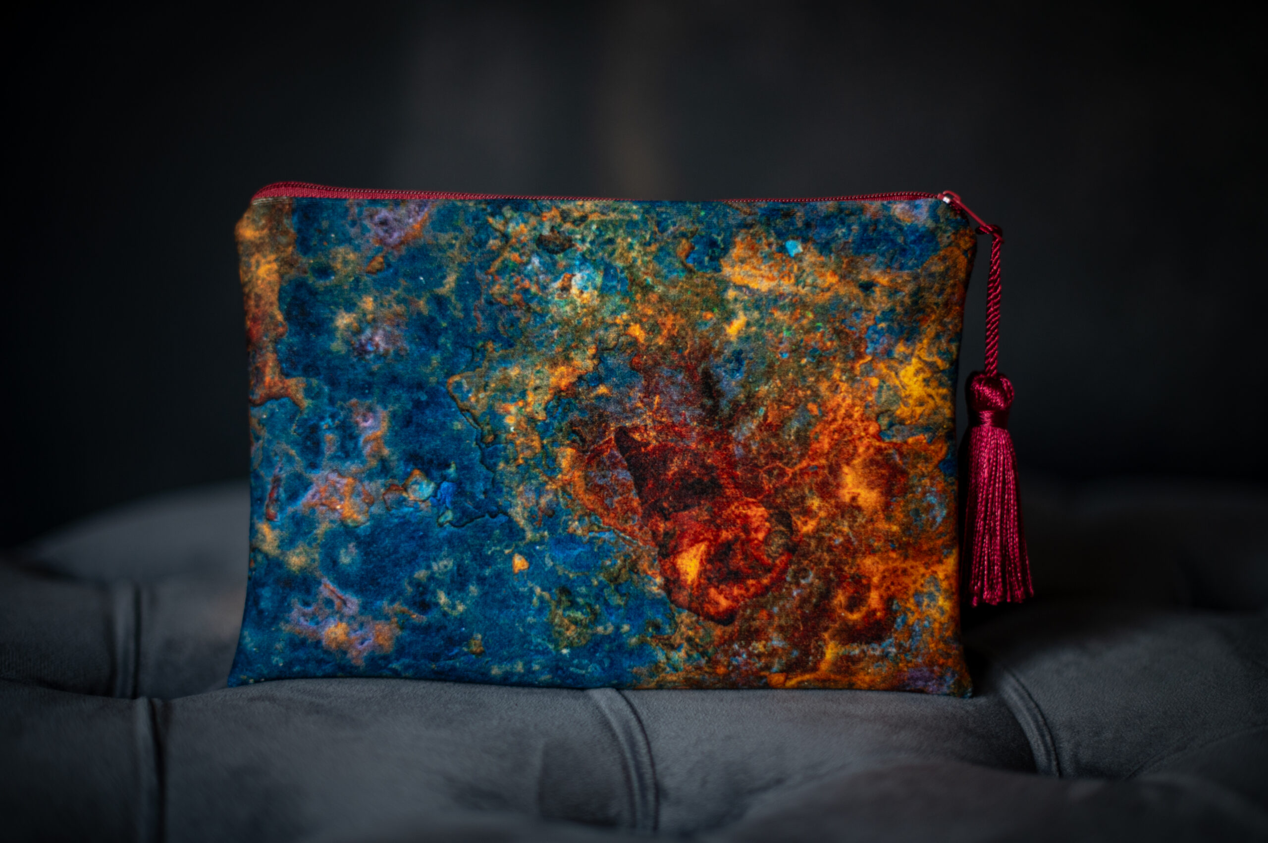 The Alchemist’s Patina: Chenille Clutch Bag